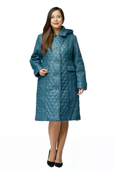 Женское пальто из текстиля с капюшоном