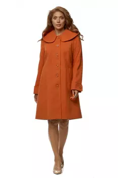 Женское пальто из текстиля с капюшоном