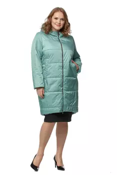 Женское пальто из текстиля с капюшоном