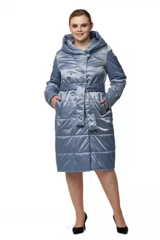 Женское пальто из текстиля с капюшоном