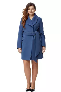 Женское пальто из текстиля с воротником