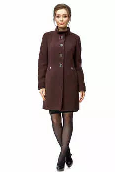 Женское пальто из текстиля с воротником