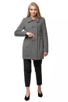 Женское пальто из текстиля с воротником