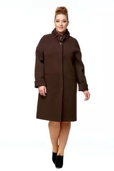 Женское пальто из текстиля с воротником