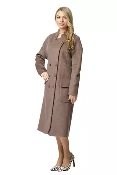 Женское пальто из текстиля с воротником