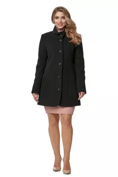 Женское пальто из текстиля с воротником