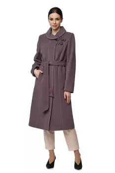 Женское пальто из текстиля с воротником