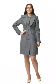 Женское пальто из текстиля с воротником