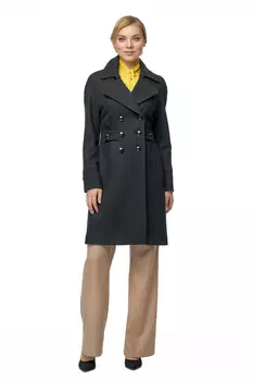 Женское пальто из текстиля с воротником