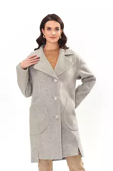 Женское пальто из текстиля с воротником