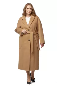 Женское пальто из текстиля с воротником