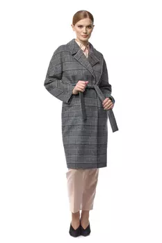 Женское пальто из текстиля с воротником