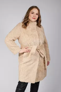 Женское пальто из текстиля с воротником