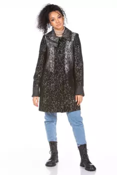 Женское пальто из текстиля с воротником