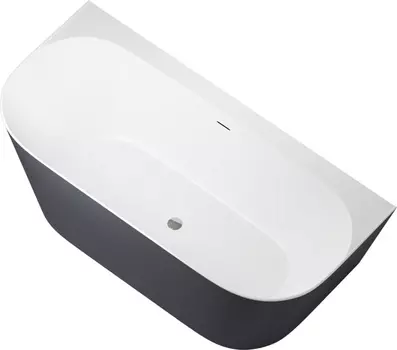 Акриловая ванна Allen Brau Priority 170x78 2.31003.21/AM белый матовый (панель антрацит)