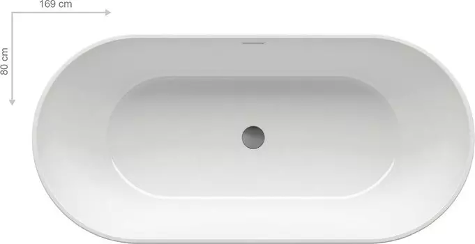 Акриловая ванна Ravak FREEDOM 169х80 см