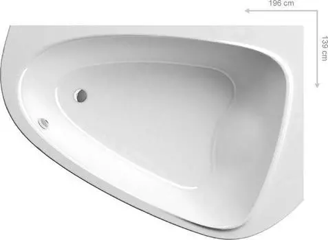 Акриловая ванна Ravak LOVE STORY 196x139 см II L