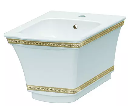 Биде подвесное Boheme Hermitage GOLD 953-G с узором