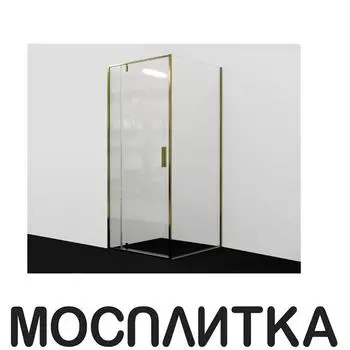 Боковая перегородка Wasserkraft Aisch 90х200 см 55P03-RP90 профиль золото, стекло прозрачное