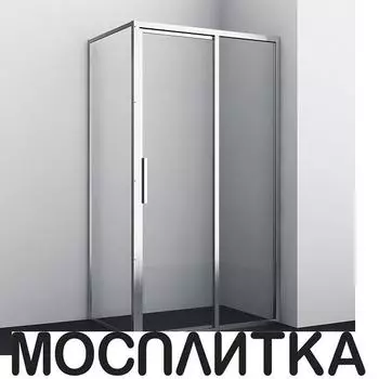 Боковая перегородка Wasserkraft Lopau 90х200 см 32S07-RP90 профиль хром, стекло прозрачное