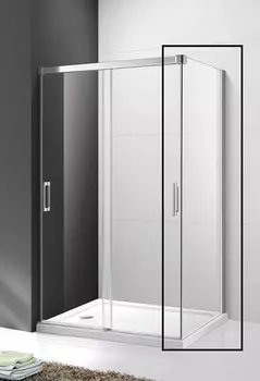 Боковая стенка Cezares TANDEM-SOFT-FIX-100-P-Cr-R, профиль хром стекло матовое 100см