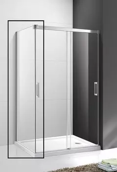 Боковая стенка Cezares TANDEM-SOFT-FIX-80-C-Cr-IV, профиль хром стекло прозрачное 80см