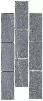 Бордюр Роверелла серый мозаичный 14,7х34,5