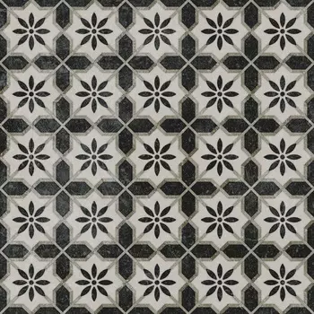 Декор Фреджио 1 черно-белый 20х20