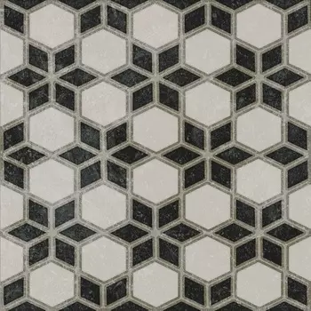 Декор Фреджио 4 черно-белый 20х20