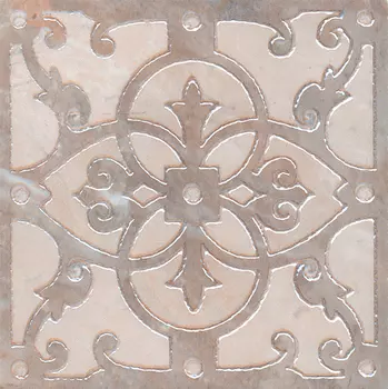 Декор Понтичелли светлый лаппатированный 15х15
