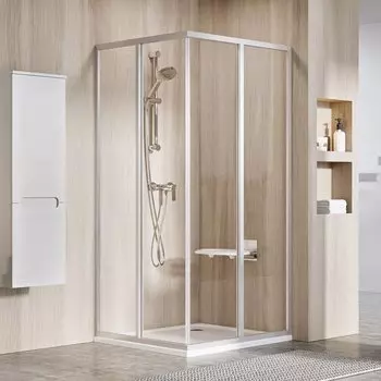 Душевая дверь Ravak Supernova SRV2-80 S сатин + транспарент 14V40U02Z1