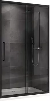 Душевая дверь 120 см Abber Schwarzer Diamant AG30120BH стекло прозрачное, профиль черный