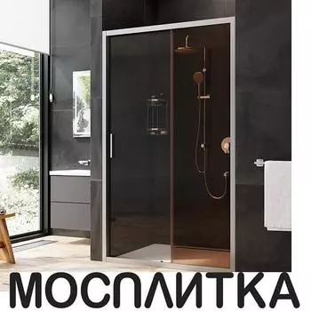 Душевая дверь Am.Pm Gem 120 см W90G-120-1-195MBr стекло прозрачное / тонированное, профиль хром