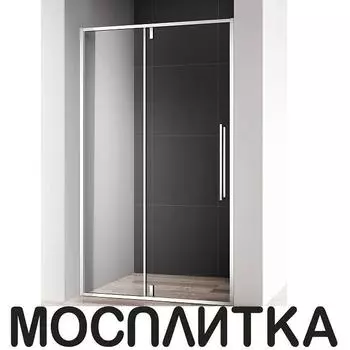 Душевая дверь AQUAme 120х195 см AQM7108-12 профиль хром, стекло прозрачное