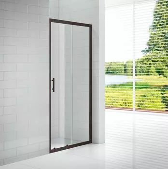 Душевая дверь Cezares ECO-O-BF-1-120-C-NERO профиль черный стекло прозрачное 120см