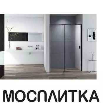 Душевая дверь Cezares Urban 120х195 см URBAN-B-12-120-C-NERO профиль черный матовый, стекло прозрачное