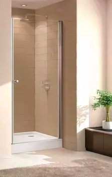 Душевая дверь в нишу Cezares ECO-O-B-1-80-C-Cr стекло прозрачное