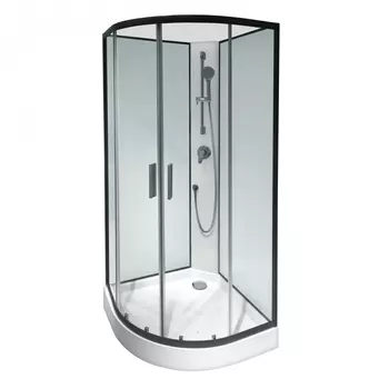 Душевая кабина Am.Pm Joy W85C-001-090GT 90х90 см черный профиль, стекло прозрачное
