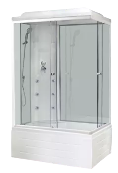 Душевая кабина Royal Bath 8100BP3-WTбелое/прозрачное левая
