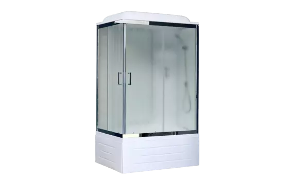 Душевая кабина Royal Bath BP RB 8100BP6-WC-CH-L 100x80 см левая задние стенки белые дверь матовая