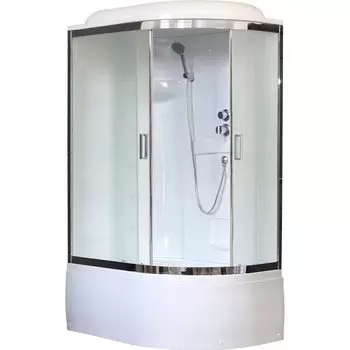 Душевая кабина Royal Bath RB8120BK1-М-CH-R 120x80 см правая двери матовые задние стенки белые хром