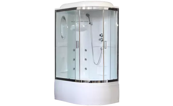 Душевая кабина Royal Bath RB8120BK2-T-CH-L 120x80 см левая стекло прозрачное