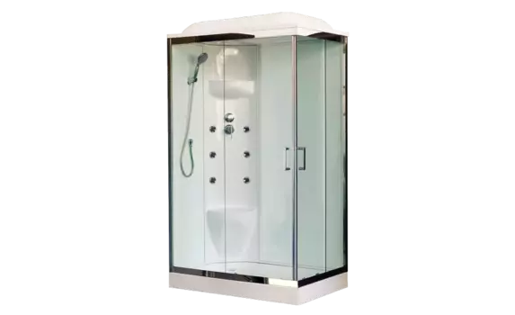 Душевая кабина Royal Bath RB8120HP7-WT-CH-R 120x80 см правая стекло прозрачное