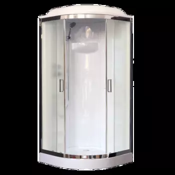 Душевая кабина Royal Bath RB90HK1-M-CH 90x90 см двери матовые задние стенки белые хром