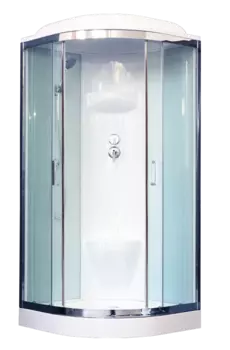 Душевая кабина Royal Bath RB90HK6-WT-CH 90x90 см двери прозрачные задние стенки белые