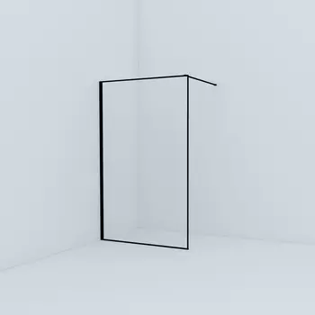 Душевая перегородка 120х195 см Iddis Slide Walk In SLI8BS2i23, стекло прозрачное/чёрный