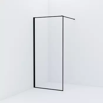 Душевая перегородка 90х195 см Iddis Slide Walk In SLI8BS9i23, стекло прозрачное/чёрный