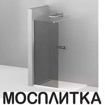 Душевая перегородка Cezares Liberta 110х195 см LIBERTA-L-1-110-120-GR-Cr профиль хром, стекло тонированное