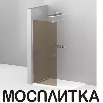 Душевая перегородка Cezares Liberta 120х195 см LIBERTA-L-1-120-120-BR-Cr профиль хром, стекло тонированное