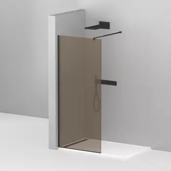 Душевая перегородка Cezares LIBERTA-L-1-100-BR-NERO 100 см. тонированное